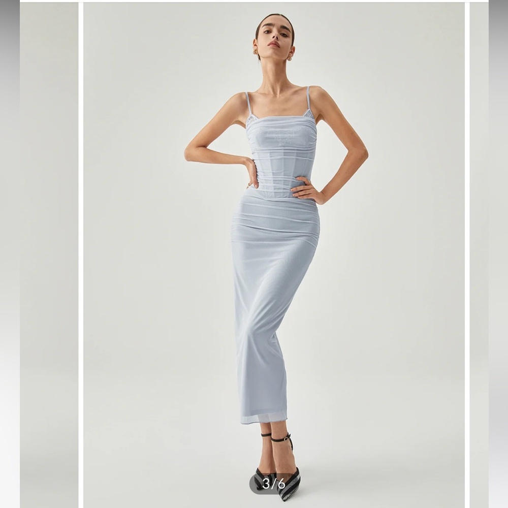 Commense Light Blue Maxi Dress